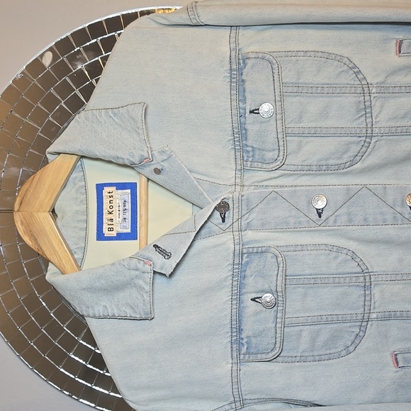 Acne Studios Blå Konst Japaness Denim Cotton Modell Jacket NWOT - Picture 3 of 14